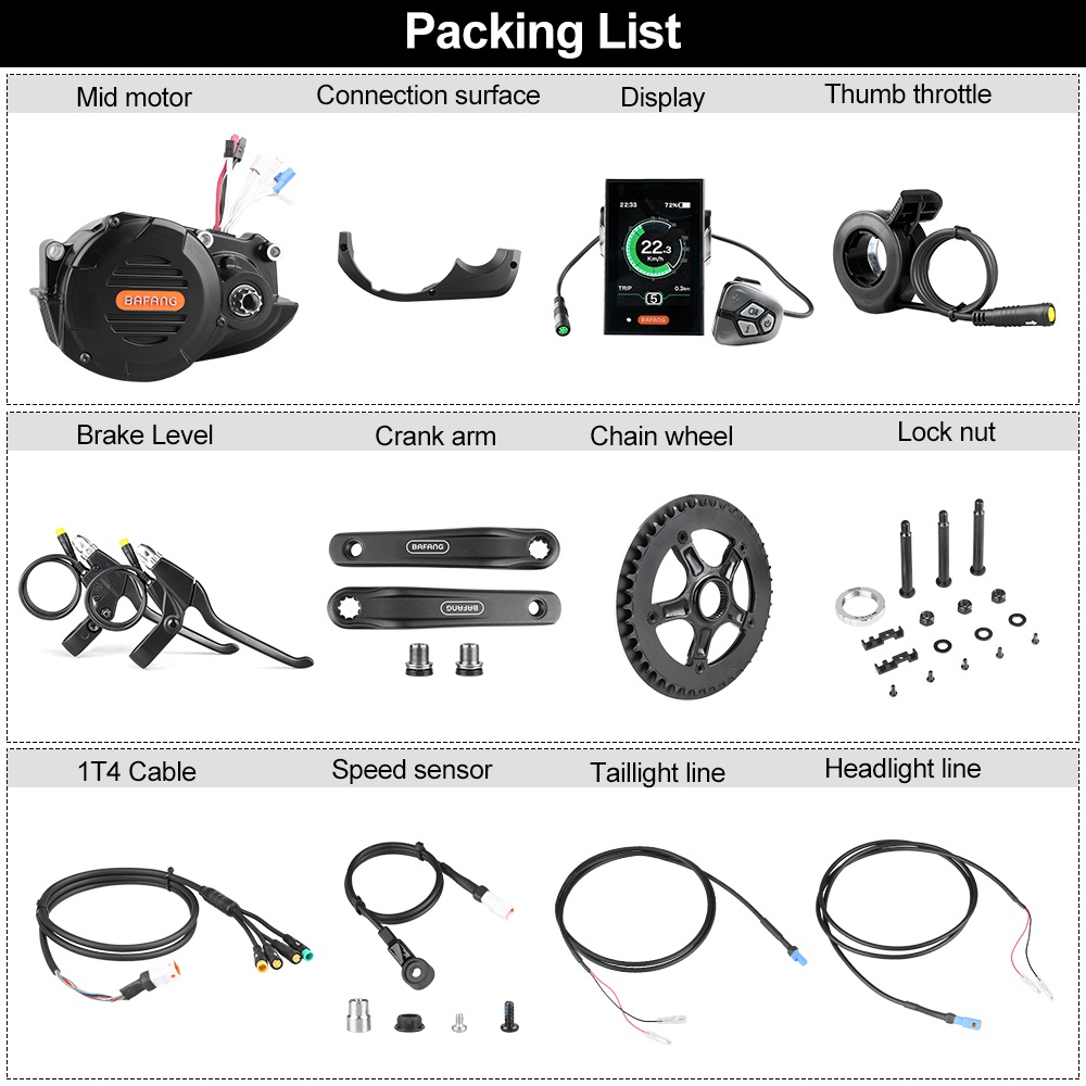 risunmotor M620 G510 48V 52V 1 - Mid Drive Conversion Kit 1000W のレビューと価格