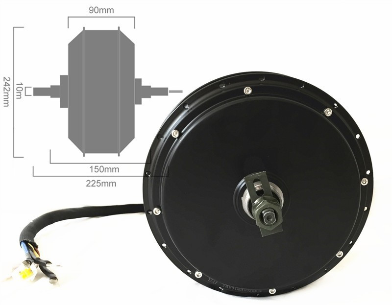 Qs205-電動自転車電動キット48-72V,5000W,3 - 5000W Hub Motor Kit 72V のレビューと価格